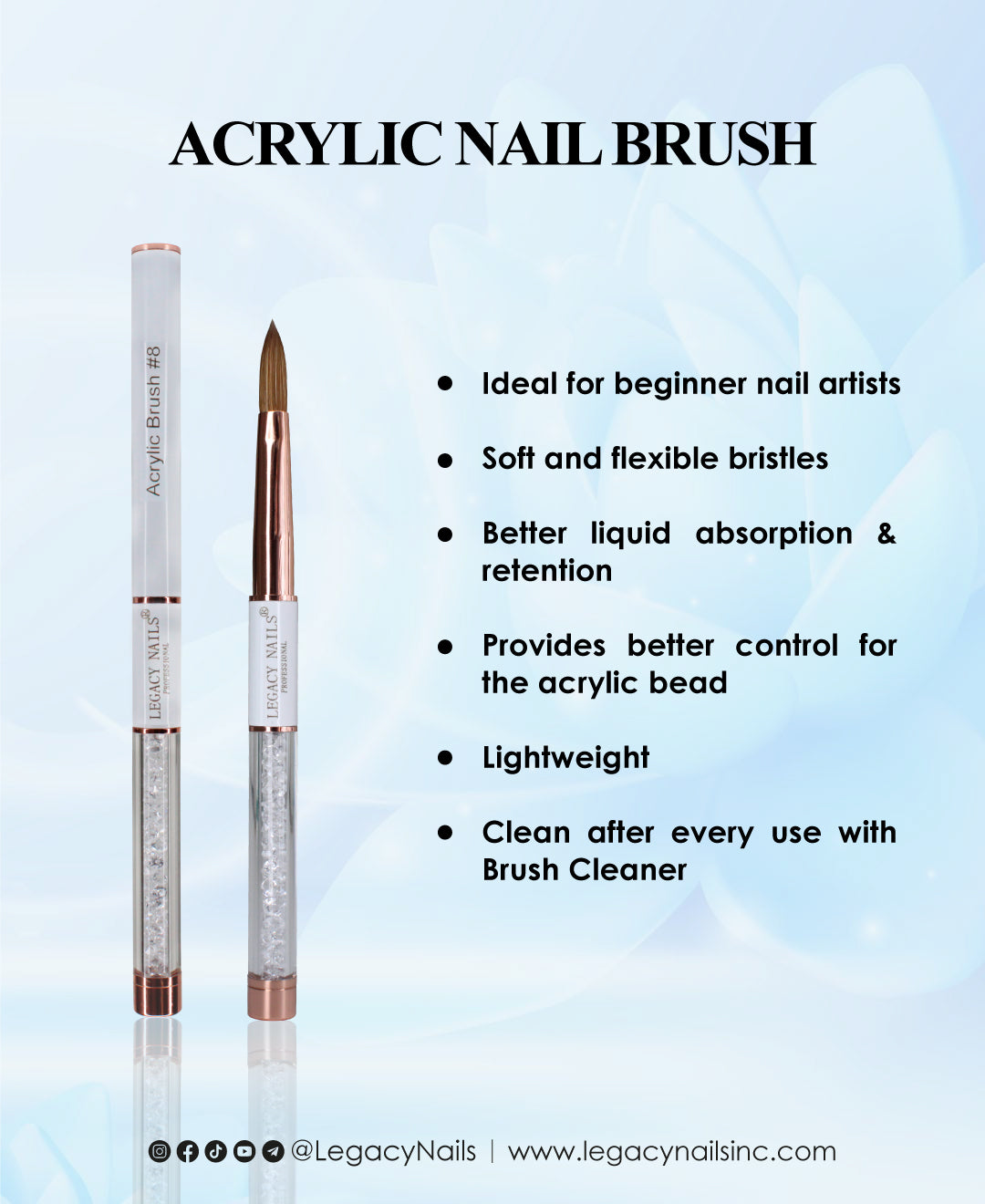 Acrylic Nail Brush #8 & #10