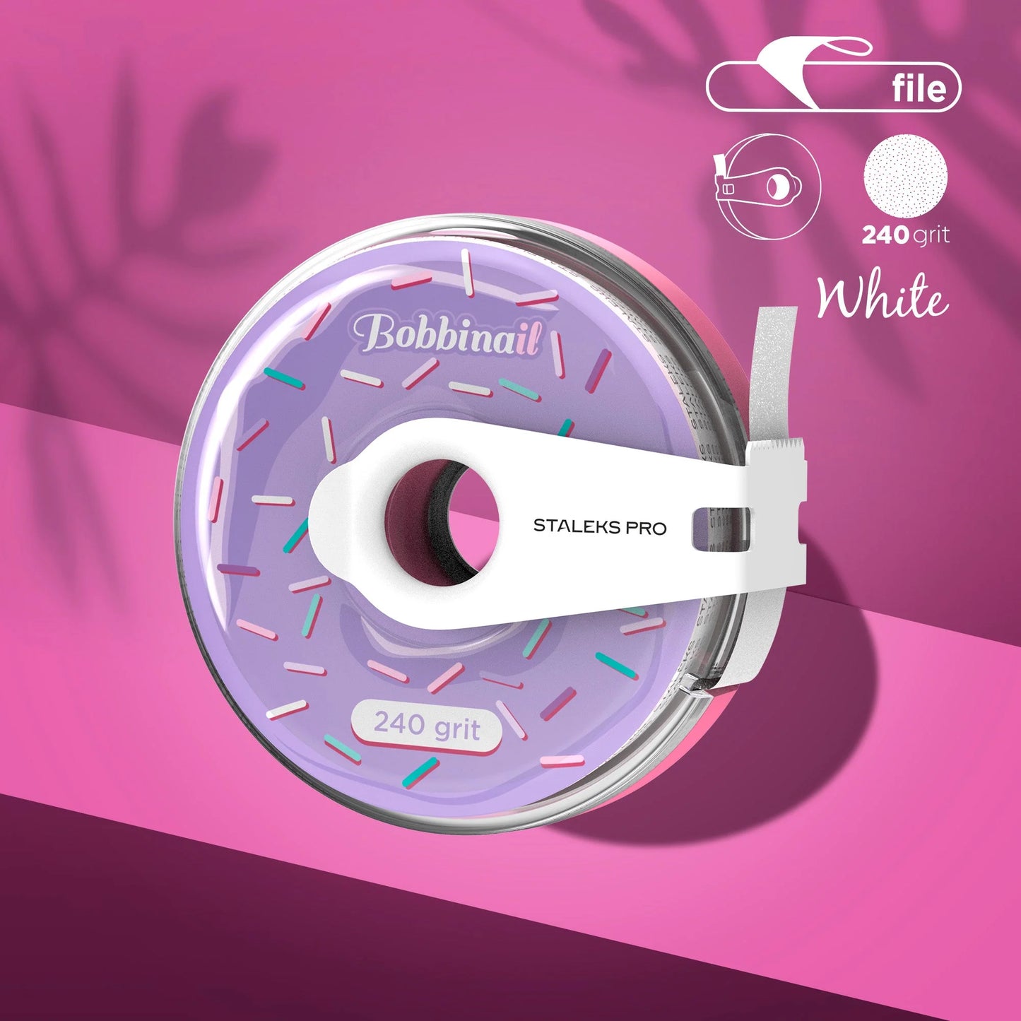 Disposable white abrasive tape EXPERT in a plastic case