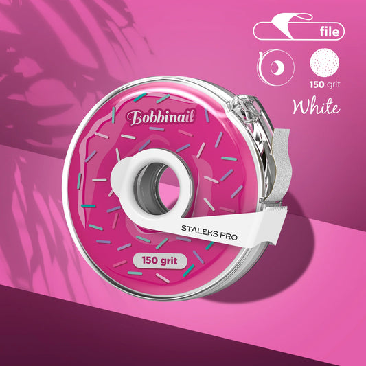 Disposable white abrasive tape EXPERT in a plastic case