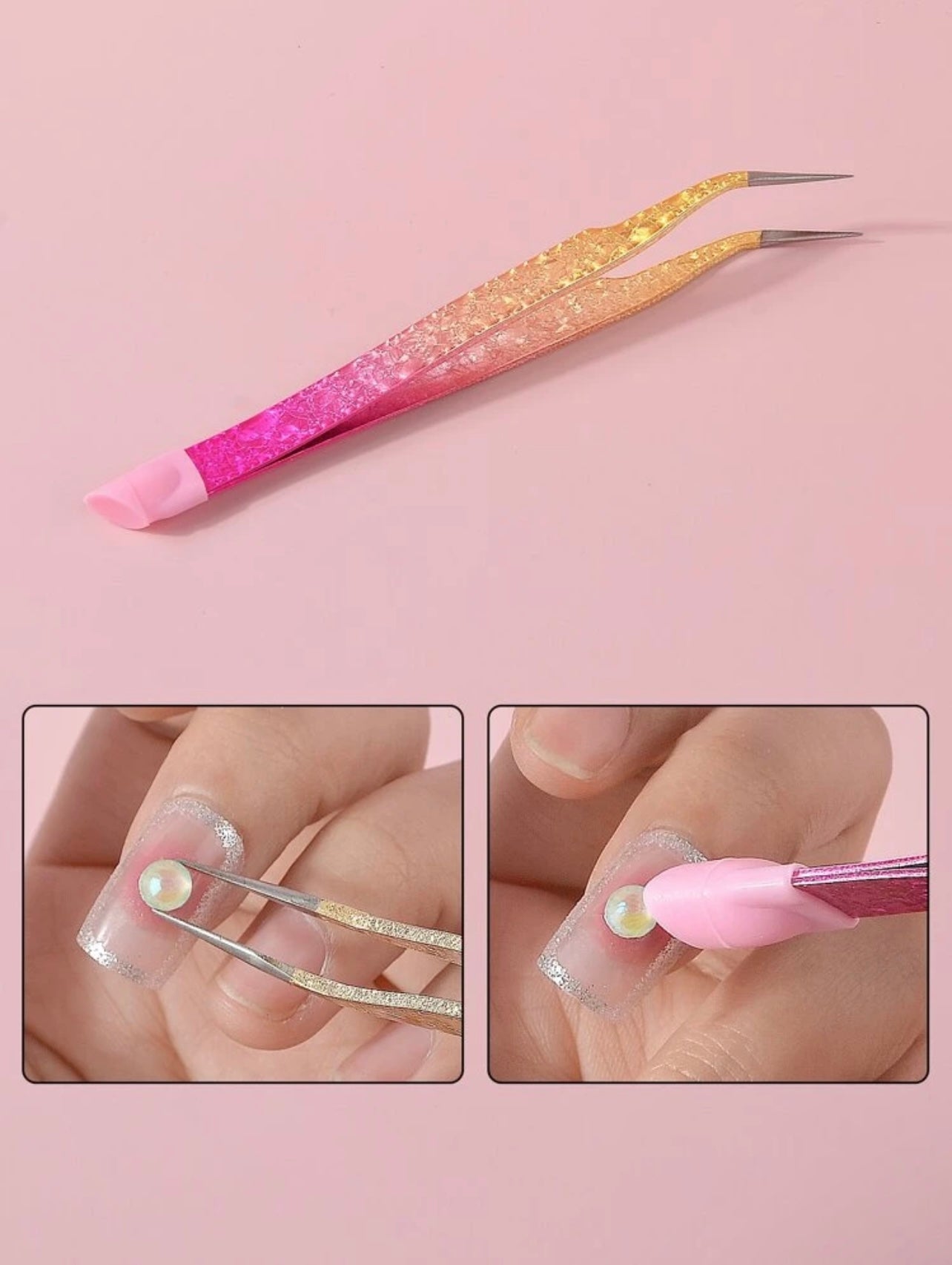 Silicone Nail Art Tweezers