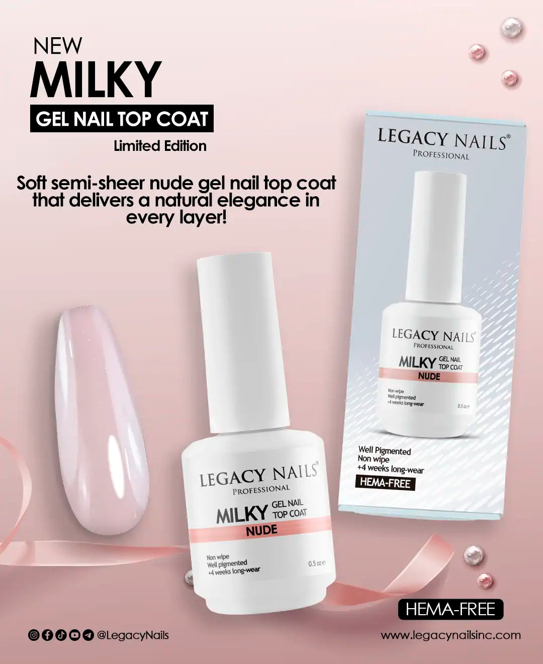 MILKY Gel Nail Top Coat