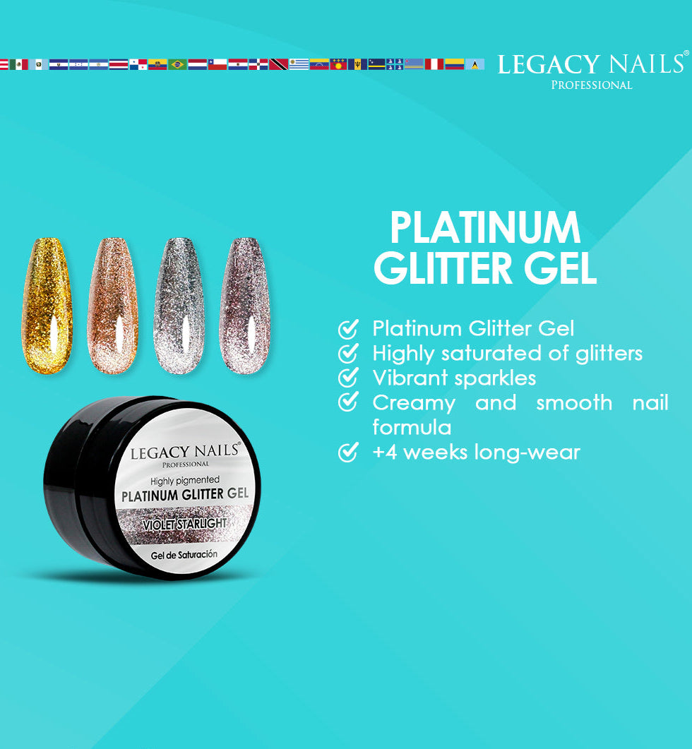 Platinum Glitter Gel - Violet Starlight