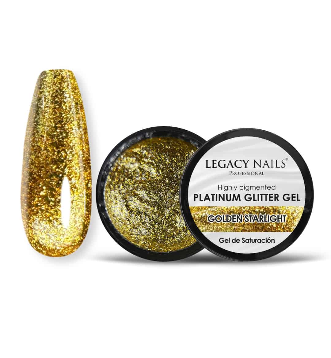 Platinum Glitter Gel - Golden Starlight