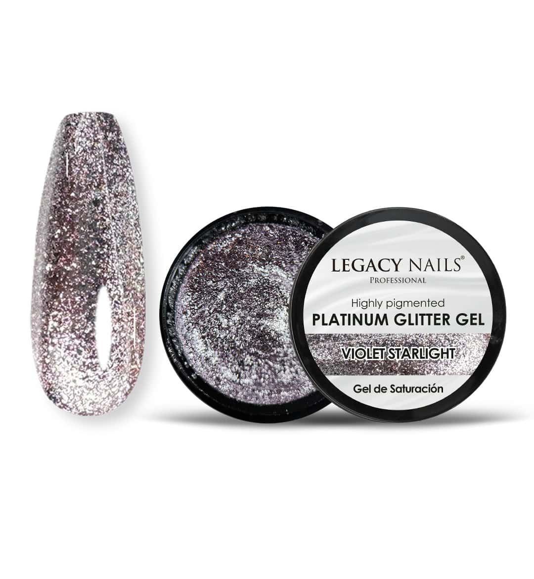 Platinum Glitter Gel - Violet Starlight
