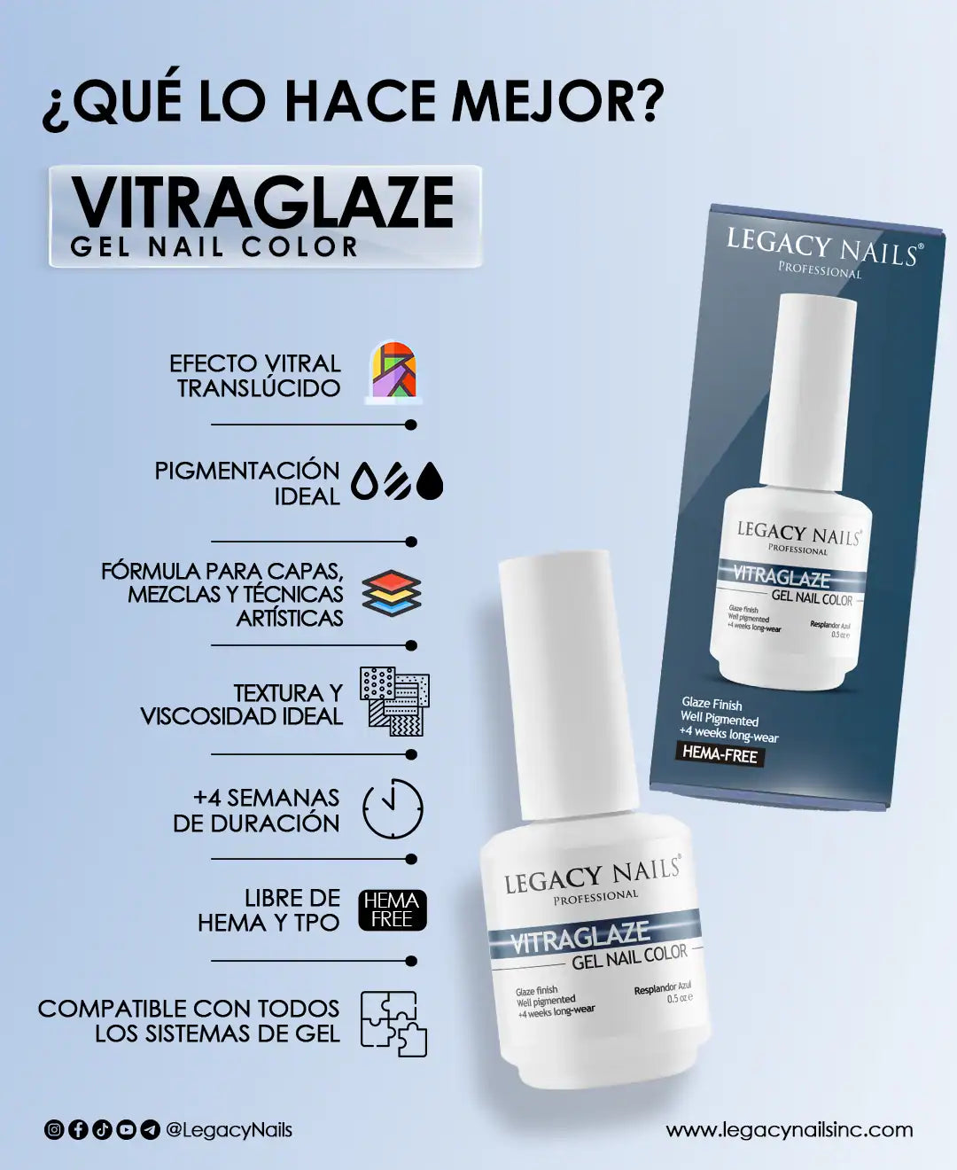 VITRAGLAZE Stained Glass Effect Gel Nail Polish