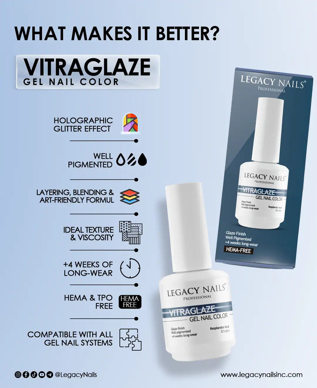 VITRAGLAZE Stained Glass Effect Gel Nail Polish