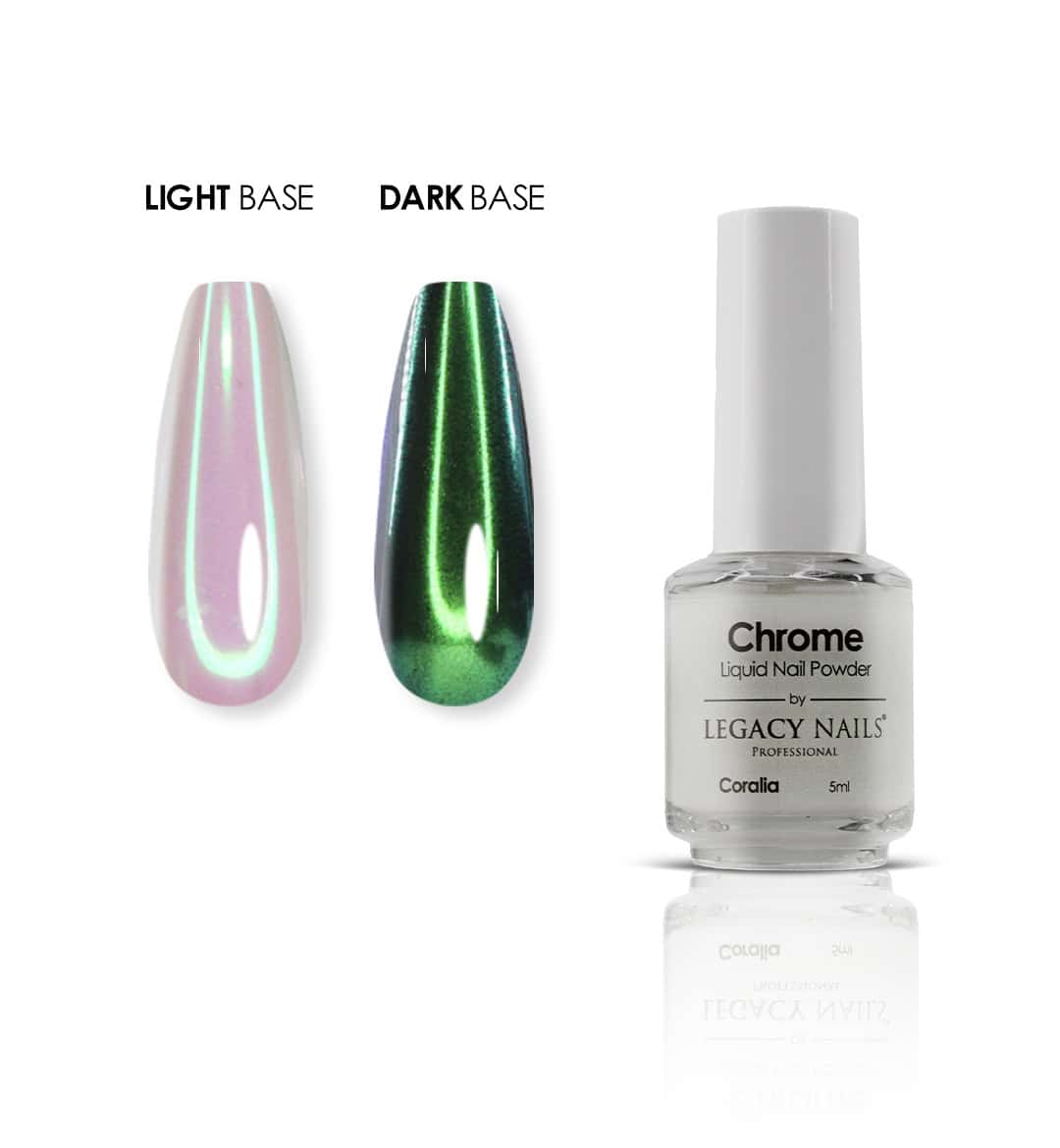 Chrome Nail Liquid Powder – Coralia