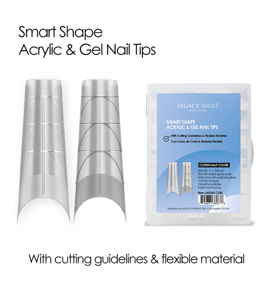 SMART SHAPE Gel and Acrylic Nail Tips – Coffin Half Cover