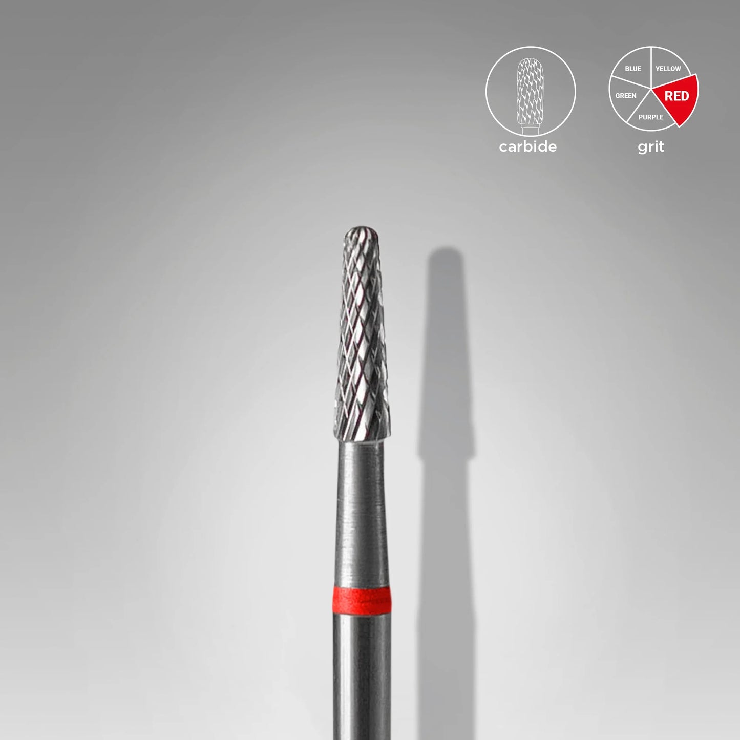 Carbide nail drill bit cone red EXPERT head diameter 2,3 mm / working part 8 mm